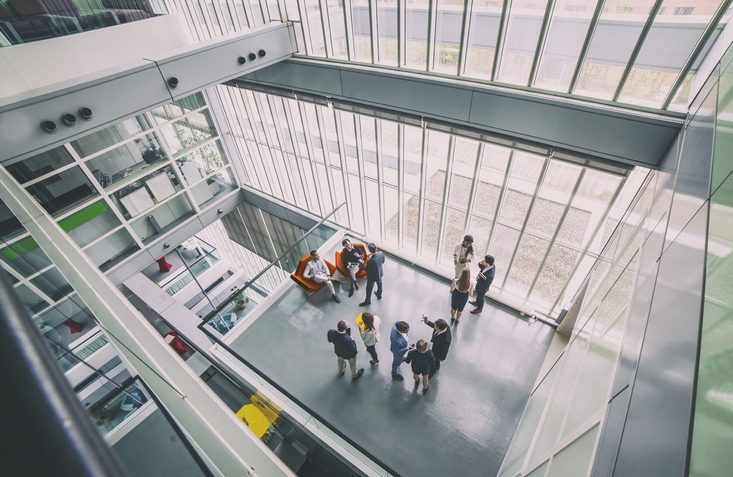 Group of business people in the office building